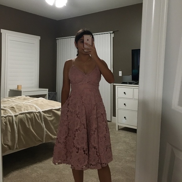 dusty pink summer dress